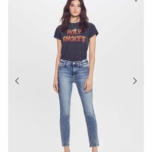 MOTHER denim Mid Rise Dazzler Ankle Whiplash 25